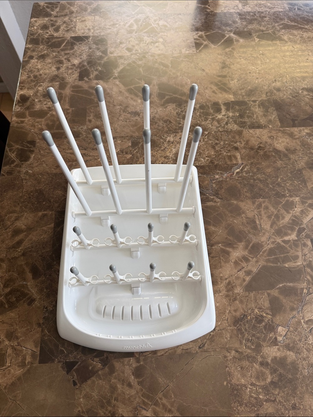 Munchkin White and Gray Bottle Drying Rack